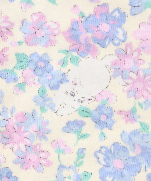 ANY KIDS 総柄フルレングス レギンス ネコ×花柄