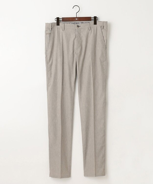 JOSEPH ABBOUD 【キングサイズ・ウエストも伸びる！/ストレッチ】ミックスリネンシャンブレーパンツ ベージュ系