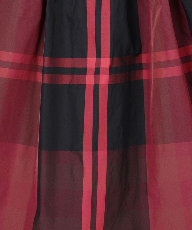 ANY 【ウエストゴム】ビックチェックタフタスカート ワイン