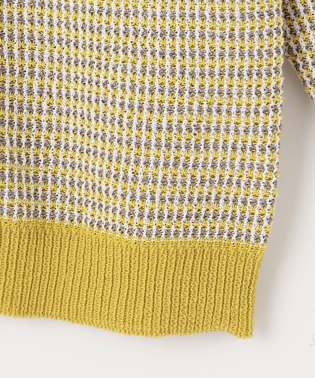 自由区 L 【洗える】ミックスツイードニット カーディガン ピスタチオ系