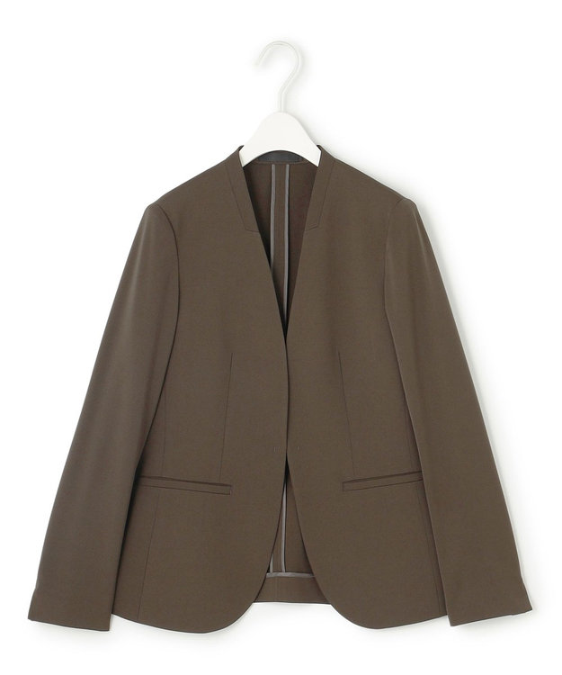 ICB 【防シワ・速乾・洗える】Fied ノーカラージャケット カーキ系