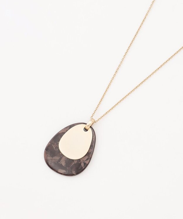 自由区 オーバルアセチメタル ネックレス マットゴールド