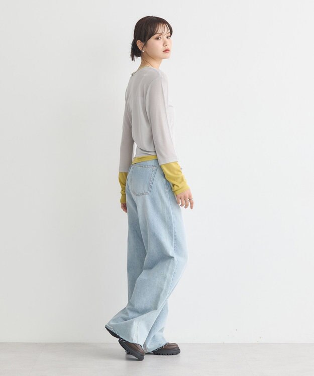 earth music&ecology レイヤードシアープルオーバー Light Gray