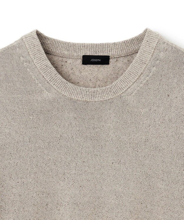 JOSEPH HOMME リネンナイロンプレーン　クルーネックニット アイボリー系