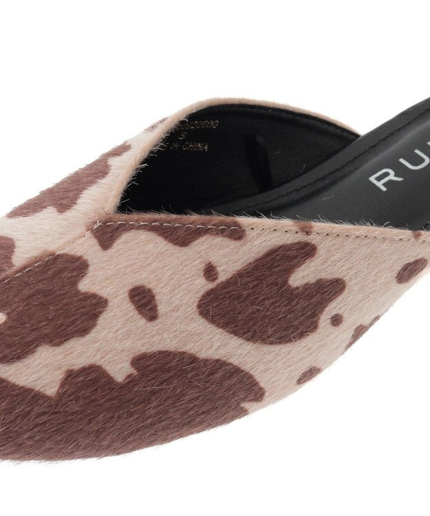 Green Parks ＲＵＰＩＳ．アニマル柄スクエアトゥミュール Brown