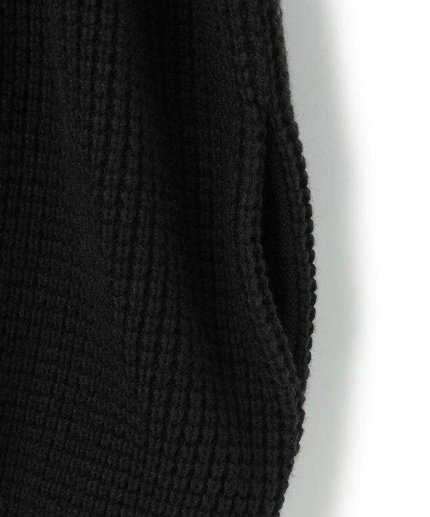 UNFILO MENS 【男女兼用】ウールポップコーン ジップ ブルゾン ブラック