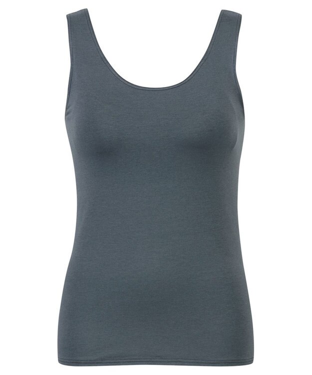 Wing カップ付きタンクトップ ラク きれいなバストシルエット 綿混(身生地部) 【シンクロブラトップ 綿混タイプ】 ブラトップ ET7131 ウイング／ワコール ダークブラウン