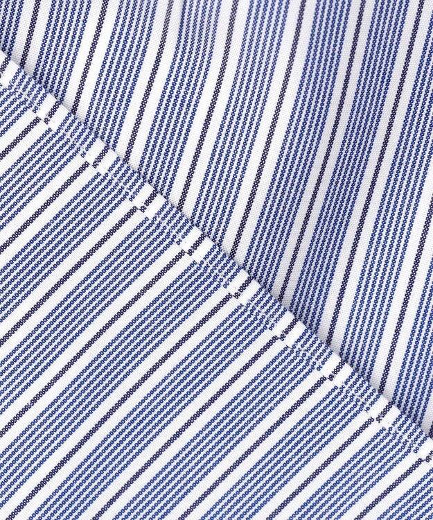 J.PRESS MEN 【PREMIUM PLEATS / 形態安定】イングリッシュストライプ ドレスシャツ / B.D. ネイビー系1