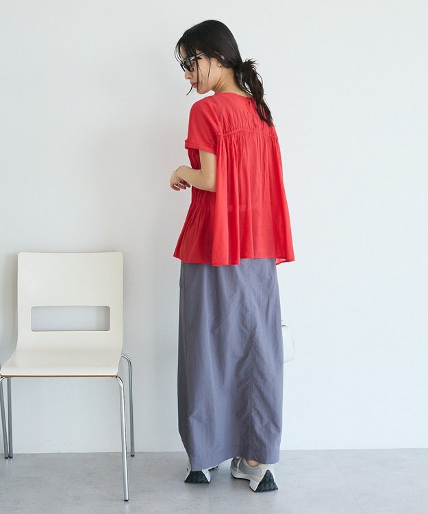 CRAFT STANDARD BOUTIQUE ヴィンテージボイルギャザーブラウス Red