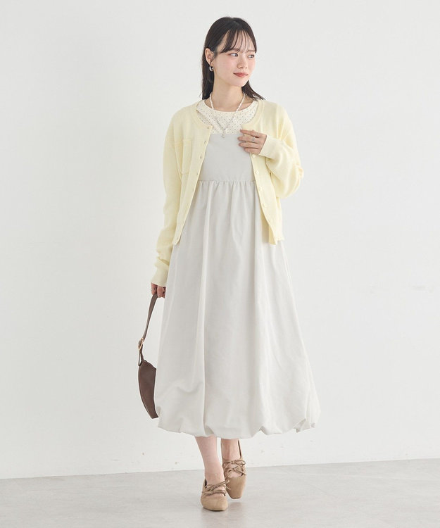 earth music&ecology バルーンキャミワンピース Ecru