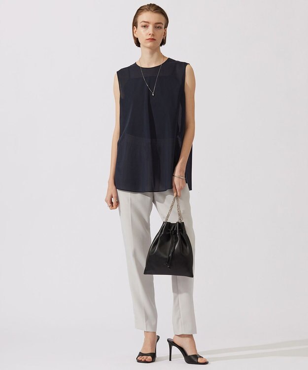 ICB 【新色追加・接触冷感・UVケア・速乾・洗える】FluidBackSatin ドロストパンツ トープ系