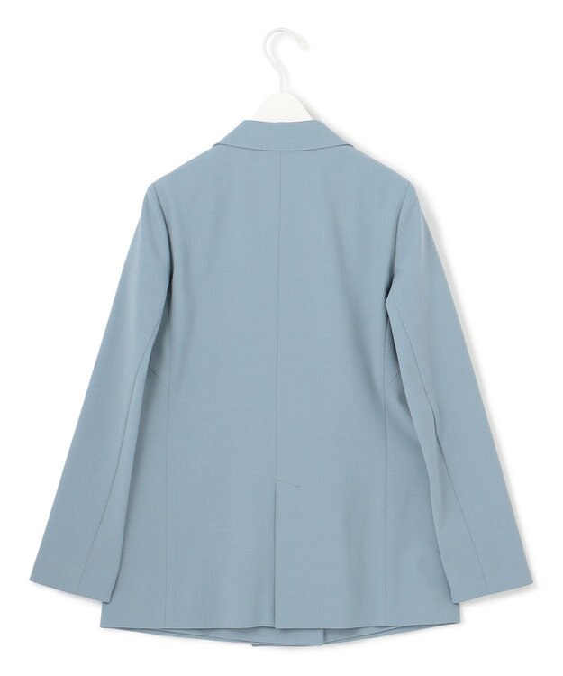 ICB L ウール2WAYストレッチ ダブルブレストジャケット ブルーシェイド系