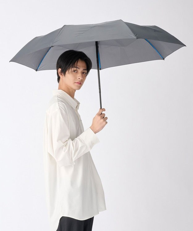 MOONBAT 【3秒でたためる傘/耐風】urawaza 無双(ウラワザ ムソウ)  折りたたみ傘 無地  58cm ダークグレー