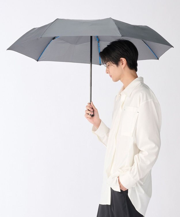 MOONBAT 【3秒でたためる傘/耐風】urawaza 無双(ウラワザ ムソウ)  折りたたみ傘 無地  58cm ダークグレー
