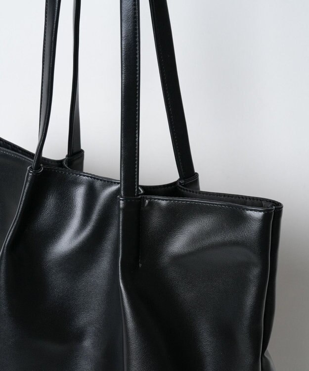 WEGO タックデザイントートバッグ ブラック