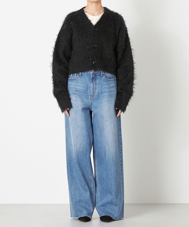 NAVE 【Nave】モヘアシャギー ショートカーディガン ブラック系