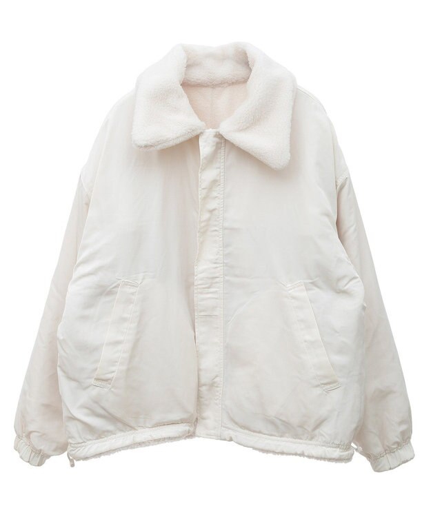 Green Parks リバーシブルコンビボアブルゾン Ecru