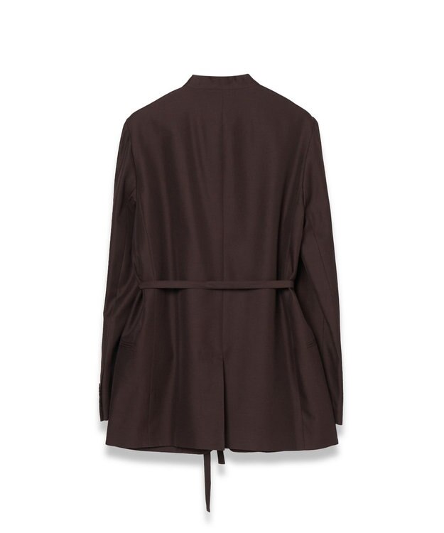 JOSEPH ソフトコットンシルク　ノーカラージャケット Ebony