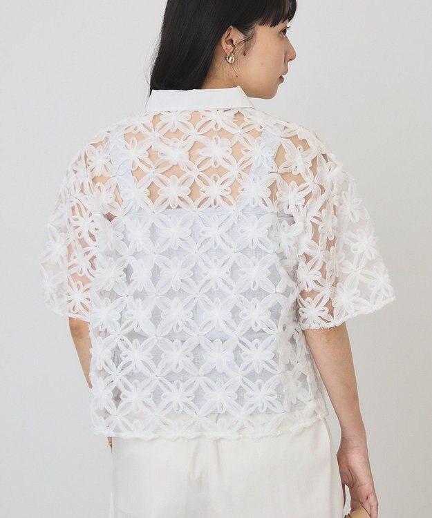 AMERICAN HOLIC アートレース半袖シャツ Off White