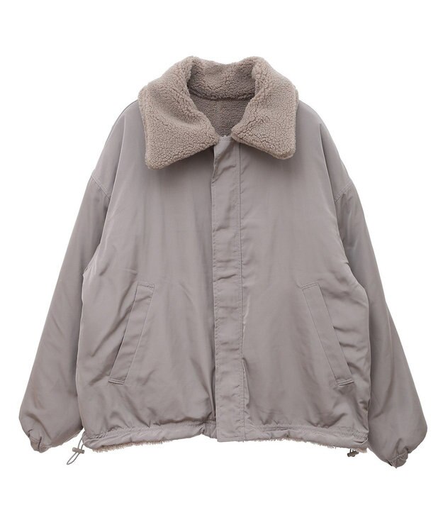 Green Parks リバーシブルコンビボアブルゾン Gray Beige