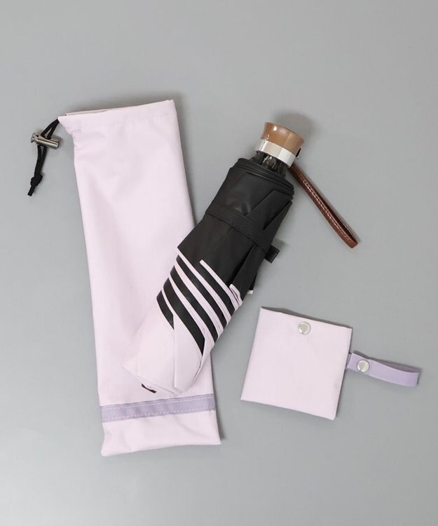 AURORA オーロラ　晴雨兼用折りたたみ傘（無地） ライトパープル