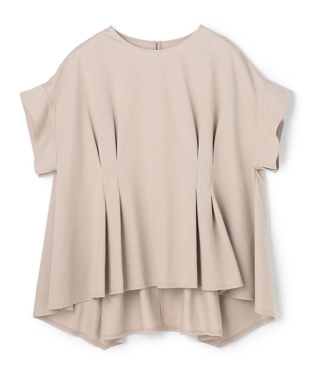 UNFILO ヒートシールドジャージー タックデザイン Tシャツ グレージュ