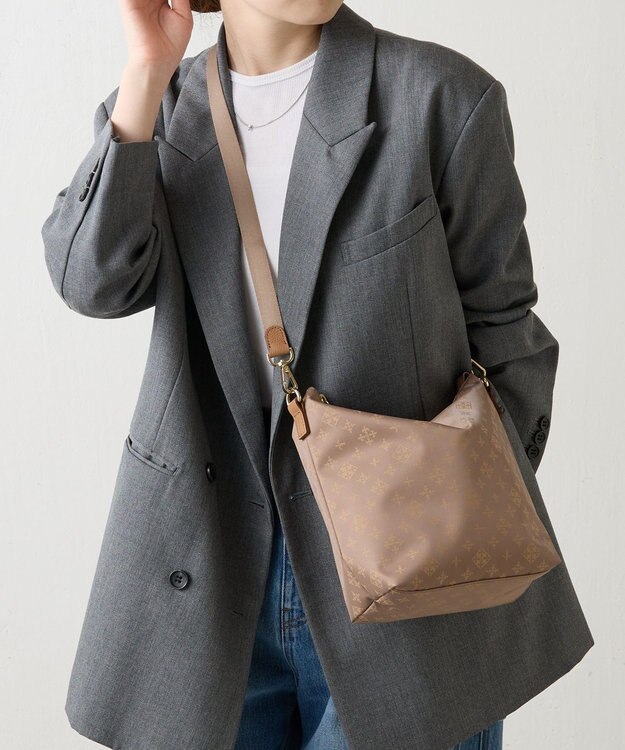 russet ナイロンジャガード2WAYミニショルダーバッグ(CE-1627) Mocha