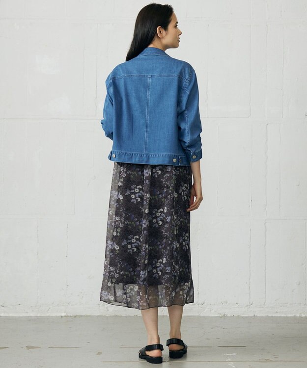 自由区 S 【洗える】ウスカルデニムベーシック ジャケット ミッドインディゴ