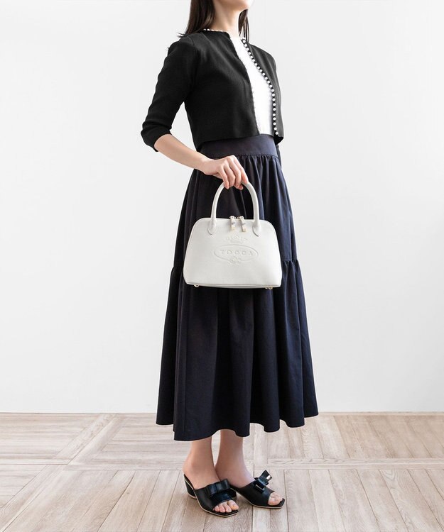 TOCCA CRESTA LEATHER POCHETTE ポシェット アイボリー系