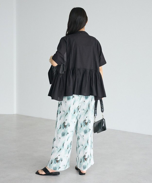 CRAFT STANDARD BOUTIQUE インド製 ペプラムブラウス Black