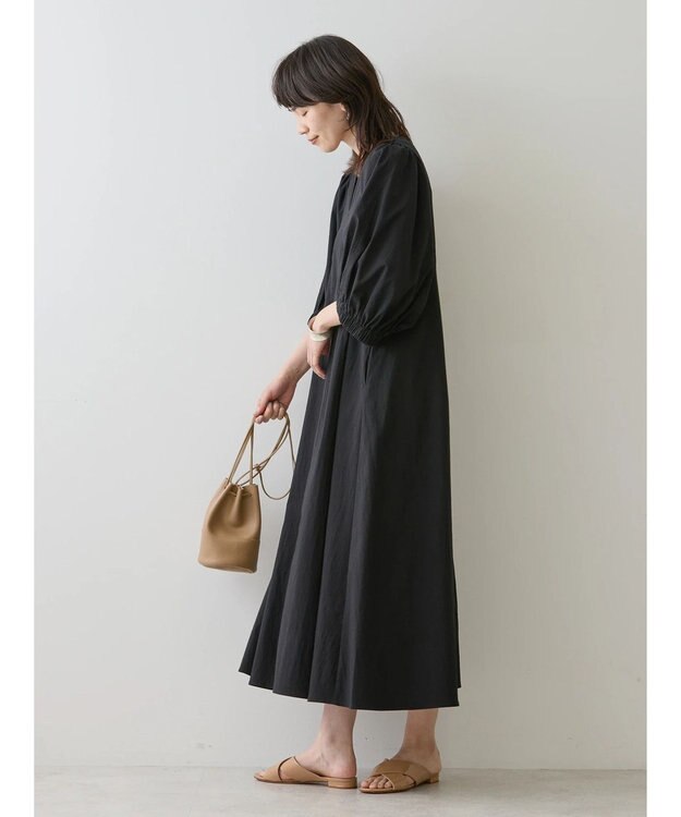 AMERICAN HOLIC 接触冷感スキッパーワンピース Black