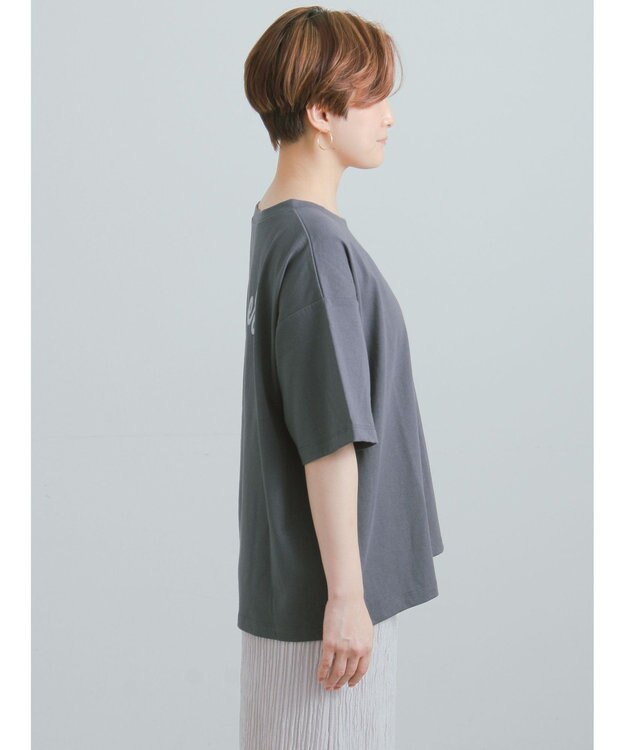 Te chichi 胸刺繍&バックプリントBIGTシャツ チャコールグレー
