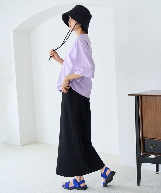 UNFILO スゴ機能美ニット Iラインスカート ブラック