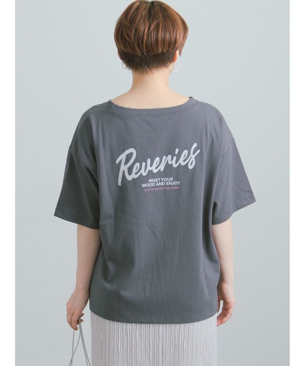 Te chichi 胸刺繍&バックプリントBIGTシャツ チャコールグレー