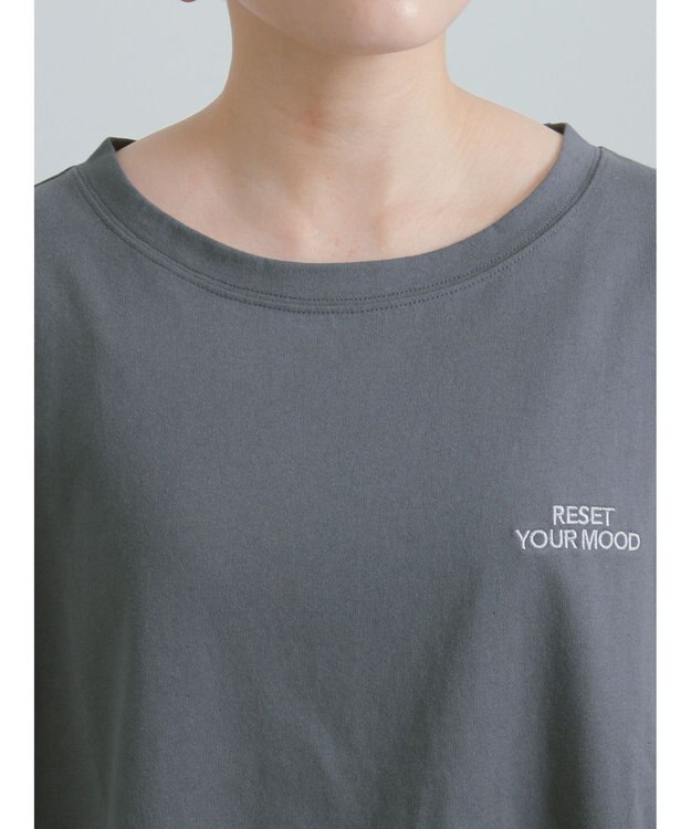 Te chichi 胸刺繍&バックプリントBIGTシャツ チャコールグレー