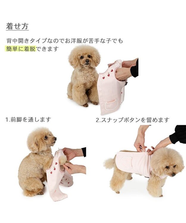 PET PARADISE ペットパラダイス  やさしいベスト 《錨 刺繍》 背中開き 中型犬 大型犬 グレー×ブルー