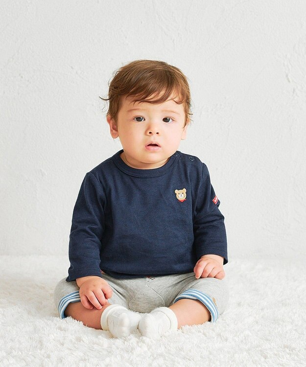 MIKI HOUSE HOT BISCUITS 【70-100cm】 8分丈スパッツ グレー