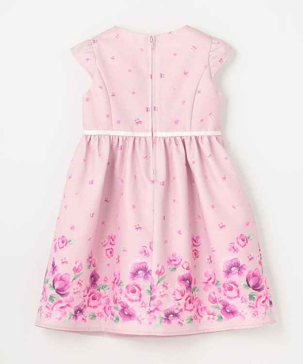 ANY KIDS フラワー プリント ワンピース ピンク