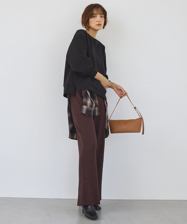 AMERICAN HOLIC サイドスリットダンボールプルオーバー Black