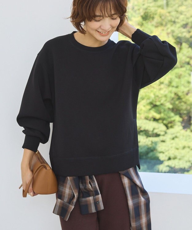 AMERICAN HOLIC サイドスリットダンボールプルオーバー Black