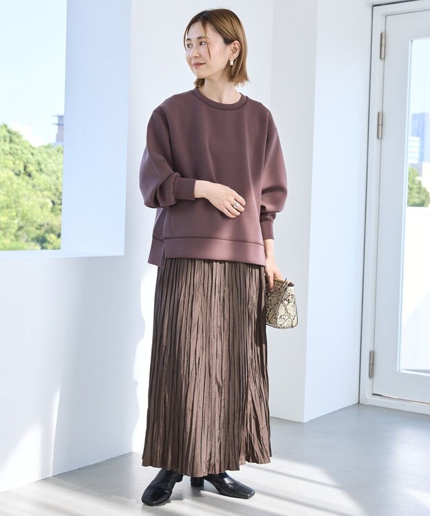 AMERICAN HOLIC サイドスリットダンボールプルオーバー Chocolat