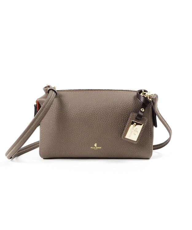 PELLE BORSA シンプルショルダーポシェット Reinette レネット 4717 トープ