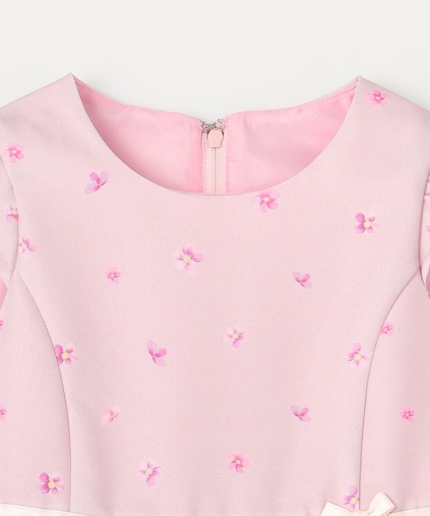 ANY KIDS フラワー プリント ワンピース ピンク