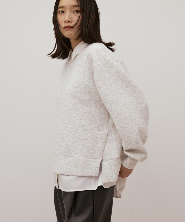 AMERICAN HOLIC サイドスリットダンボールプルオーバー Gray Mixture