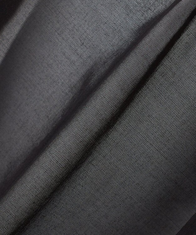 23区 L 【GOLD LABEL】コットンオーガンジー ピンタックブザム シャツ ブラック系