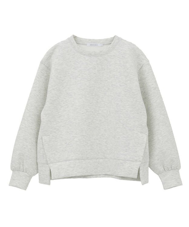 AMERICAN HOLIC サイドスリットダンボールプルオーバー Gray Mixture