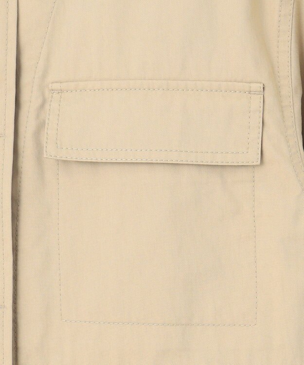 23区 L 【SLOW/一部店舗限定】ハイカウントギャバ ミリタリージャケット ベージュ系