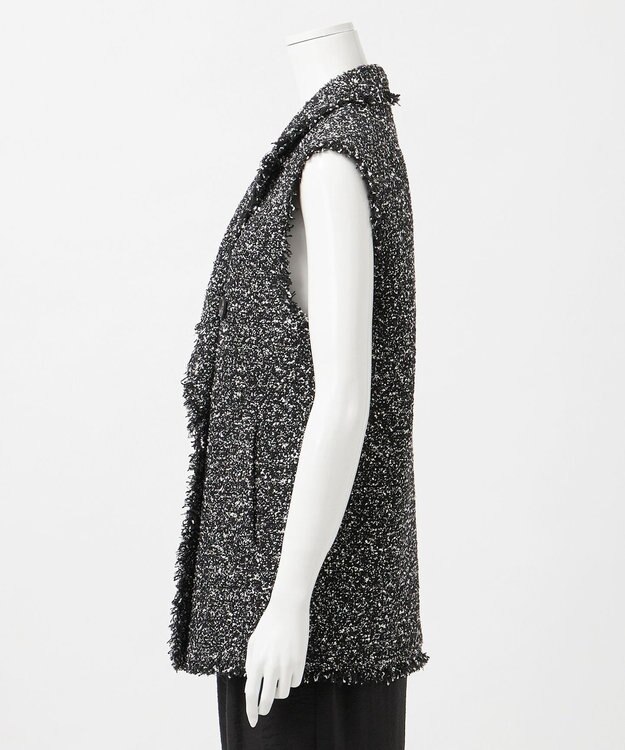 23区 L 【GOLD LABEL】CAMPOREバイカラーツイード ジレ モノトーン系