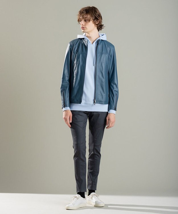 JOSEPH HOMME コットンナイロンテリー　パーカー スカイブルー系