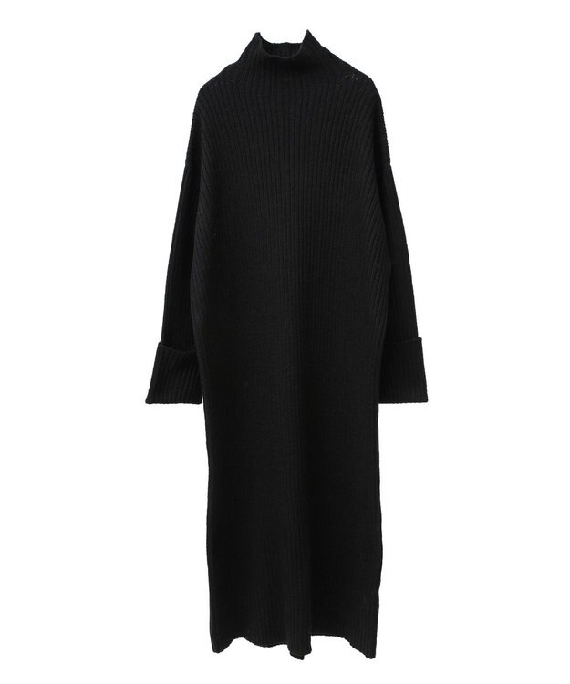 AMERICAN HOLIC モックネックニットワンピース Black